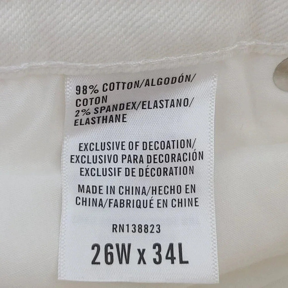 Shyanne Mid Rise Bootcut Jeans Women's 26 Off White Flare Western Cowgirl New - Picture 10 of 10